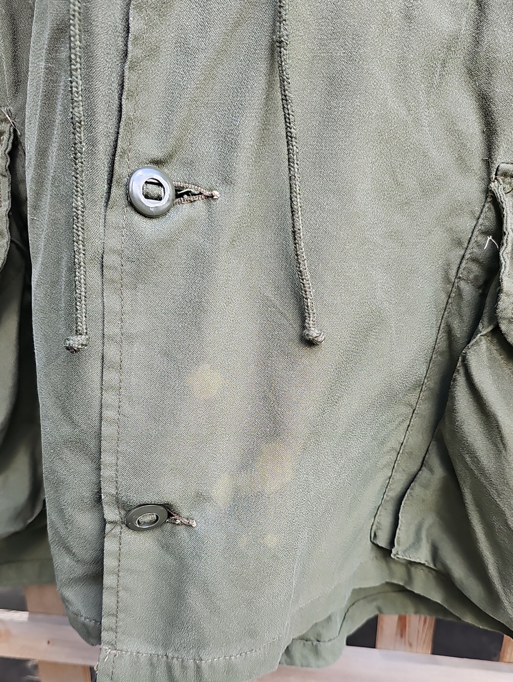 Men's Olive Green Military Field Jacket - Picture 9 of 12